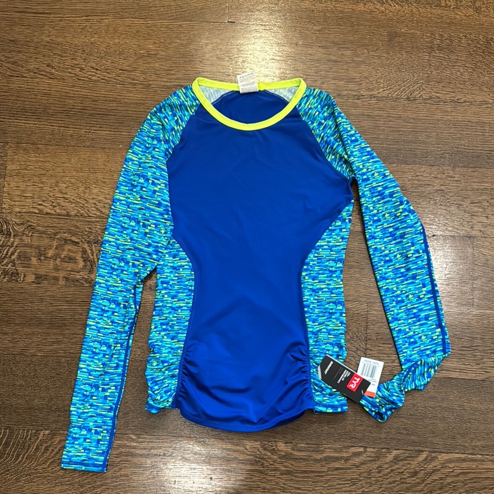 NWT Speedo Blue Long Sleeve Swim Shirt